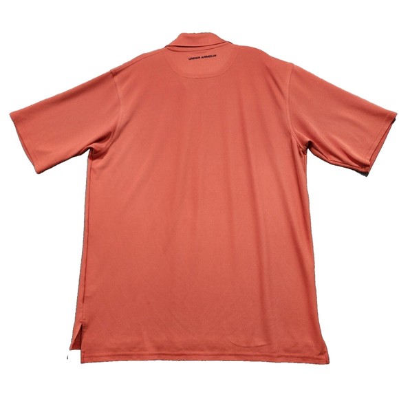 Under Armour Polo Shirt Mens Large Orange Solid Short Sleeve - Picture 13 of 16